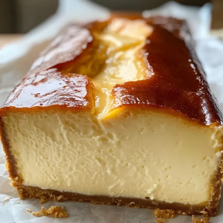 Burnt Basque Cheesecake in a Loaf Pan