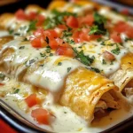Chicken Enchiladas with Sour Cream White Sauce