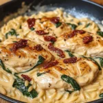 Creamy Tuscan Chicken with Orzo