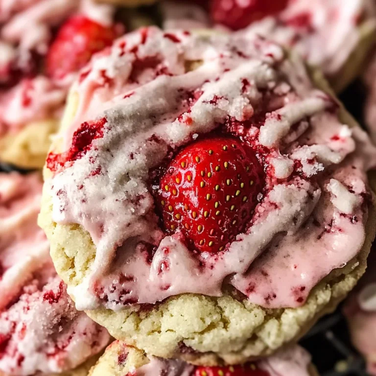 Double Strawberry Sugar Cookies