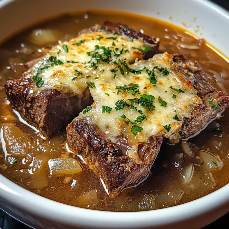 French Onion Beef Short Rib Soup
