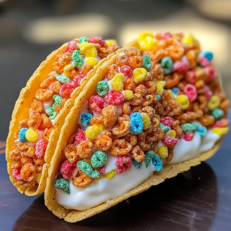 Fruity Pebbles Cheesecake Tacos