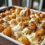 Irresistible Chicken Alfredo Tater Tot Casserole in 35 Minutes