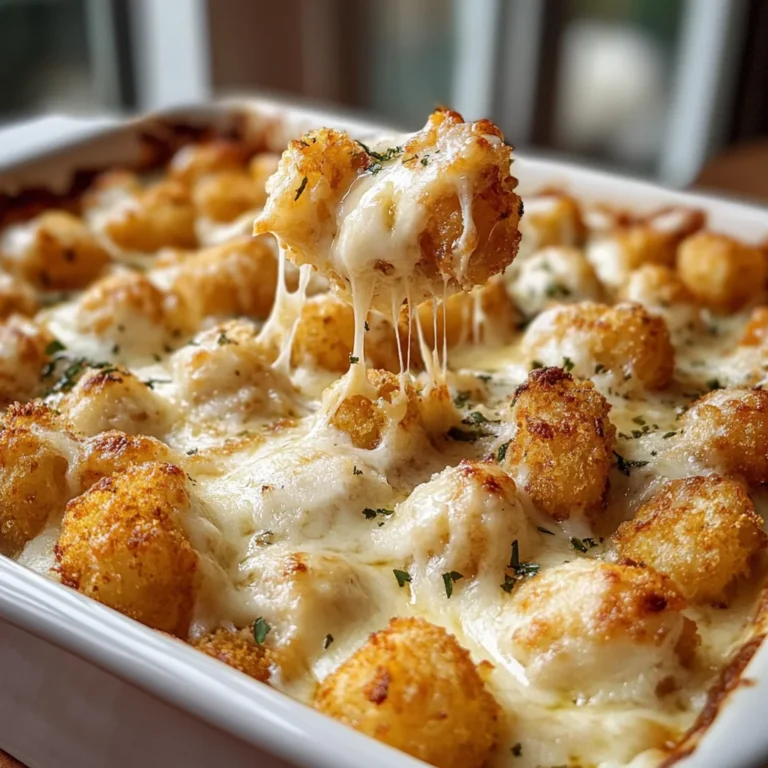 Irresistible Chicken Alfredo Tater Tot Casserole in 35 Minutes
