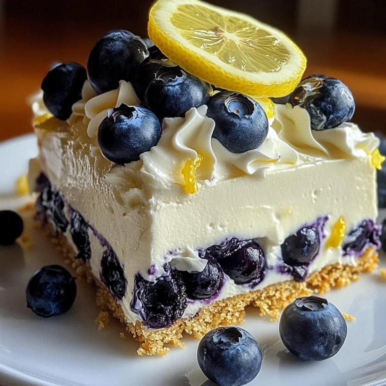 No-Bake Lemon dazzling Blueberry cream Cake