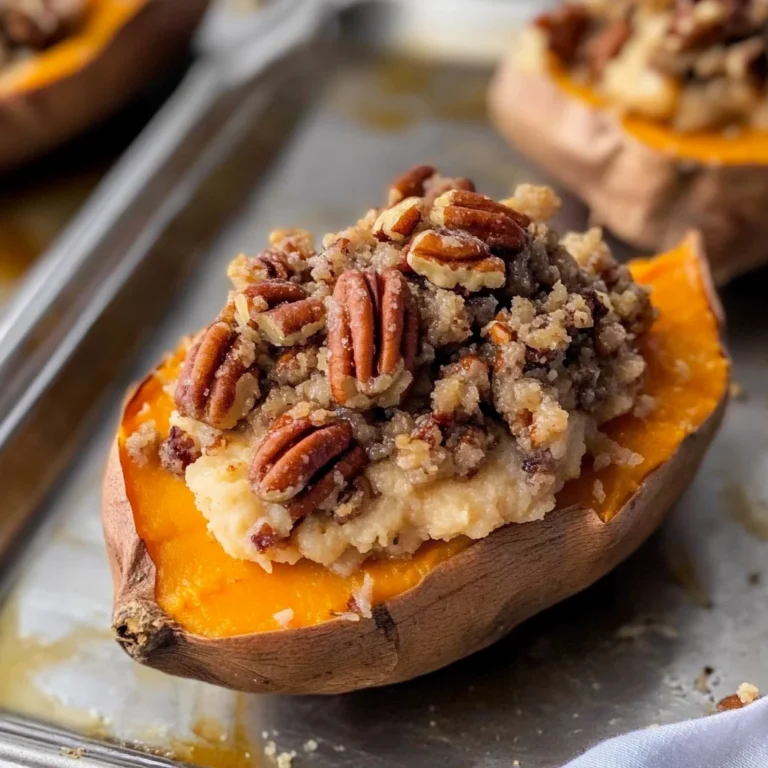 Pecan pie double baked sweet potatoes