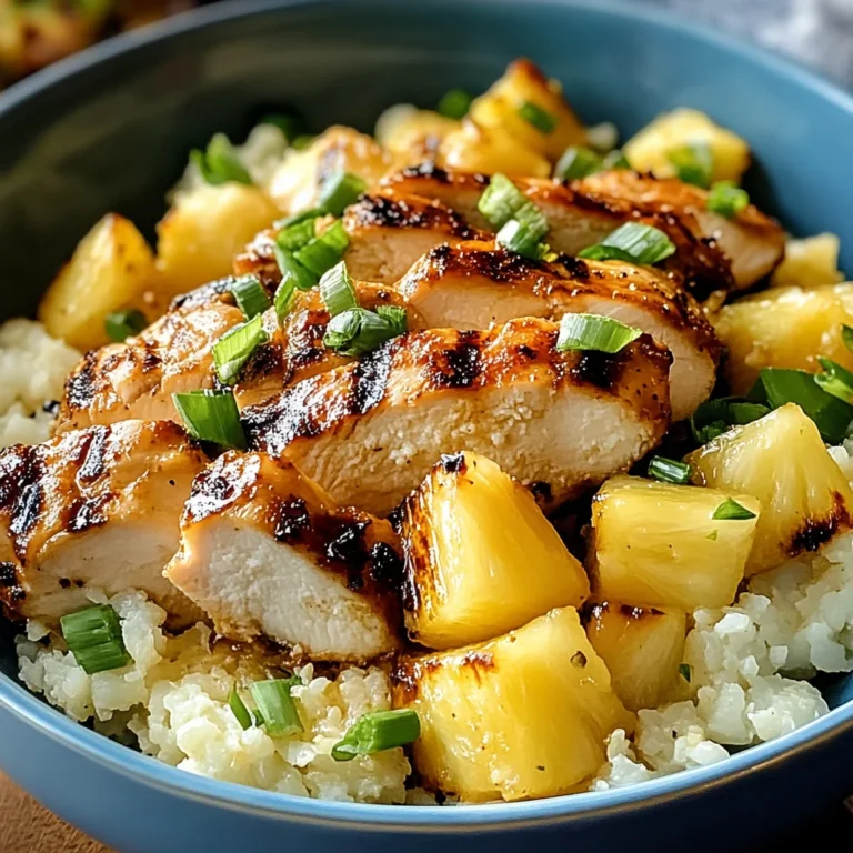 Pineapple Chicken Cauliflower Rice Bowls