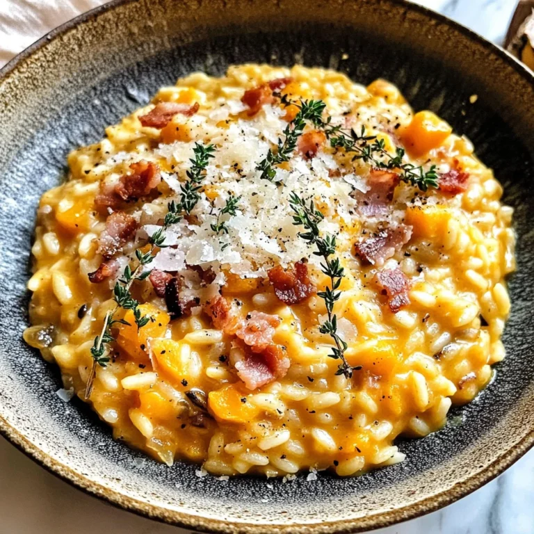 Pumpkin Risotto with Bacon & Parmesan