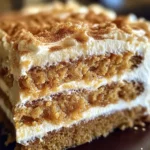 Pumpkin Spice Gooey Cake with Cream Cheese Frosting