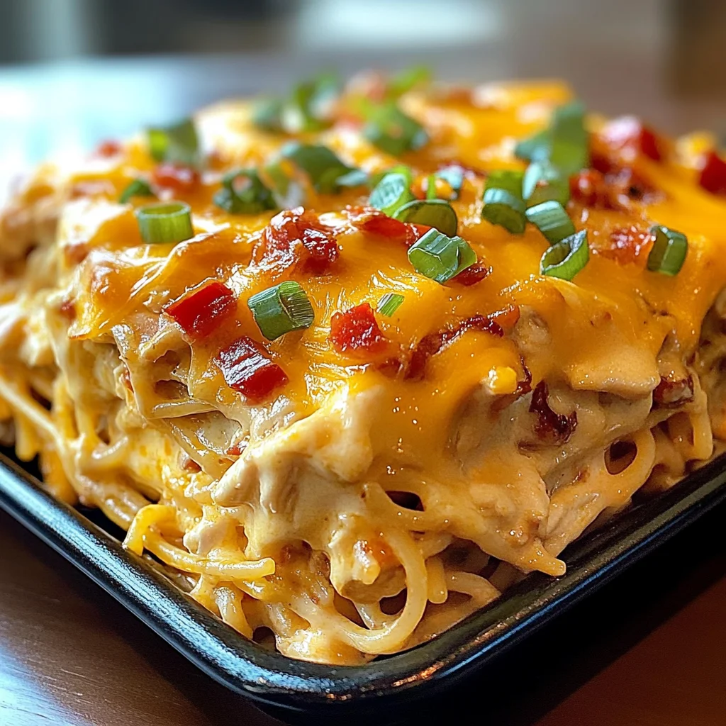 Spicy Southern Cheesy Chicken Spaghetti Casserole