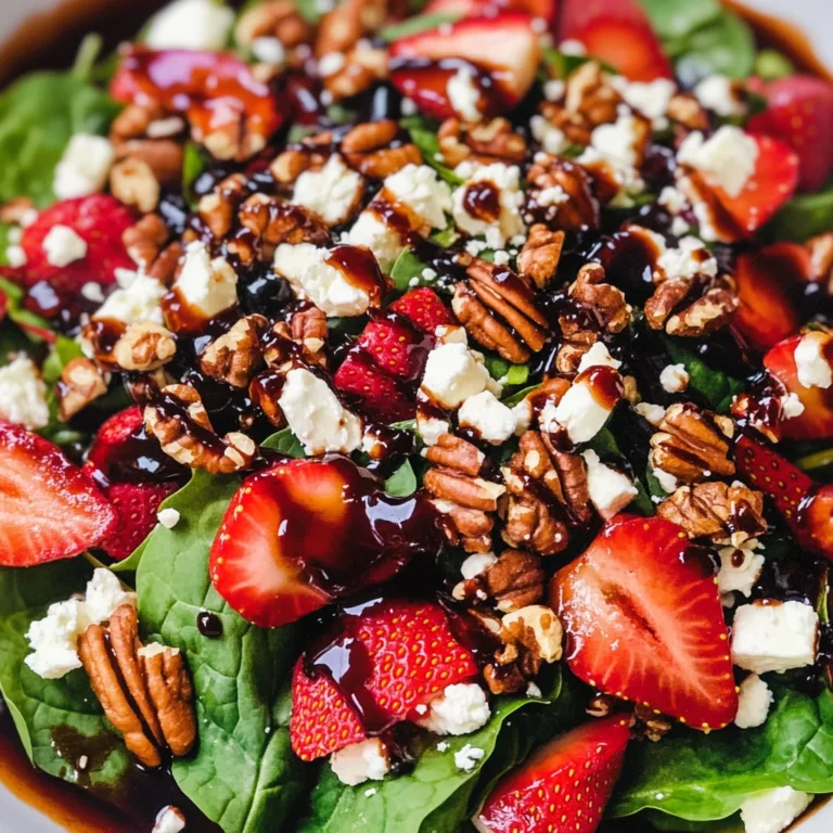 Spinach Strawberry Salad with Pecans
