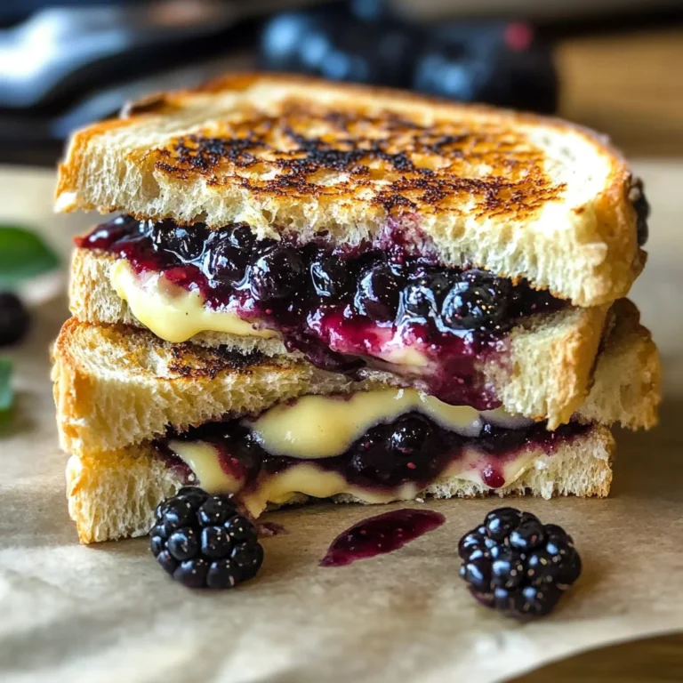 Balsamic Blackberry Brie Grilled Cheese