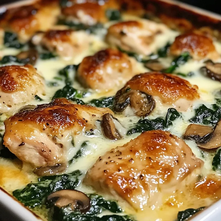 Chicken, Spinach, and Mushroom Low Carb Oven Dish