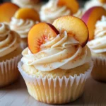 Honey Peach Cream Cheese Cupcakes