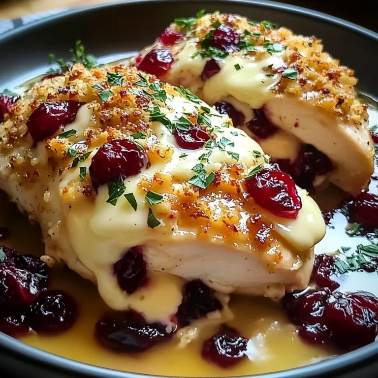 Impressive Cranberry Brie Stuffed Chicken