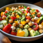 Mediterranean Chickpea Salad with Lemon Vinaigrette: The Best Summer Dish