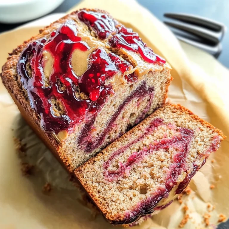 Peanut Butter & Jelly Banana Bread Recipe