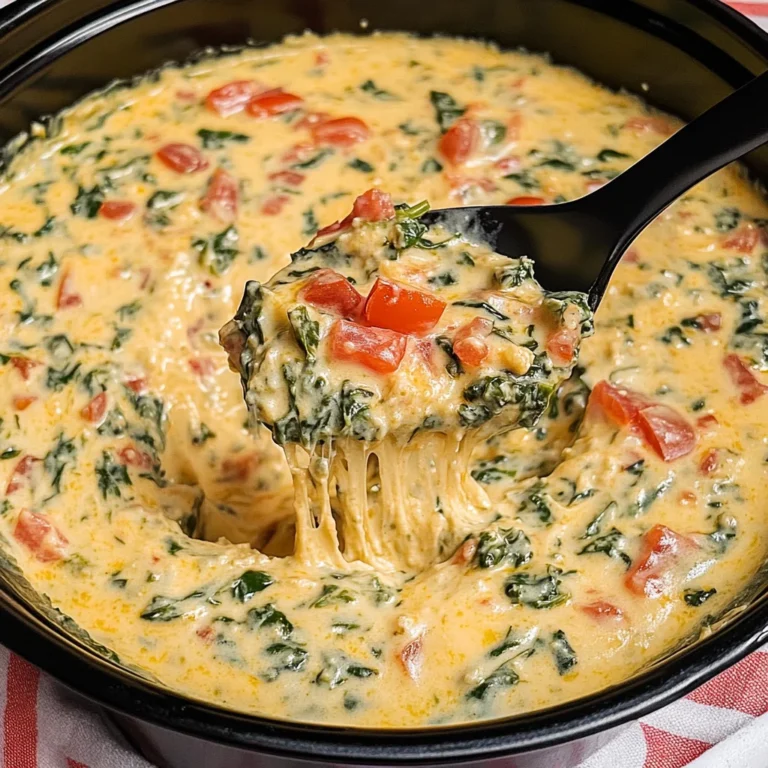 Slow Cooker Queso Spinach Dip