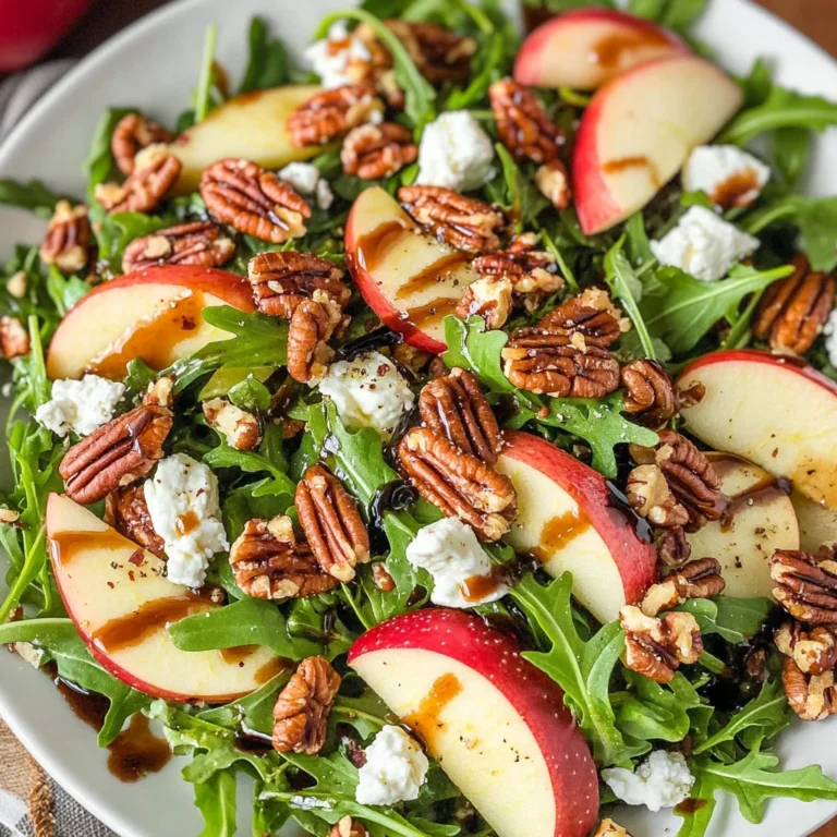 Apple Arugula Salad With Maple Pecans