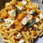 Baked Feta and Butternut Squash Pasta with Sage and Garlic