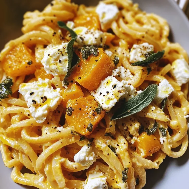 Baked Feta and Butternut Squash Pasta with Sage and Garlic