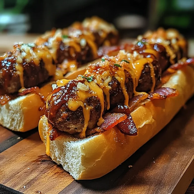 Bourbon BBQ Turkey Bacon Cheeseburger Meatball Subs Ready in 30 Minutes