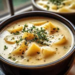 Cheddar Garlic Herb Potato Soup