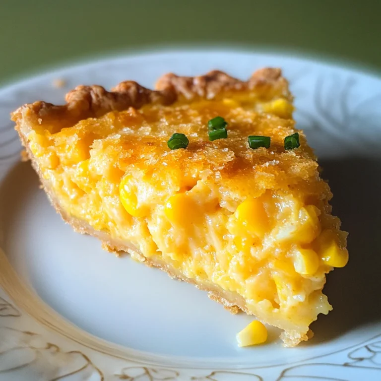 Cheddar Sweet Corn Pie