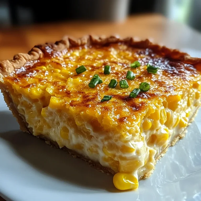 Cheddar Sweet Corn Pie