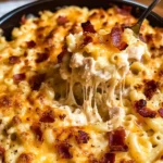Chicken Turkey Bacon Ranch Mac and Cheese Casserole