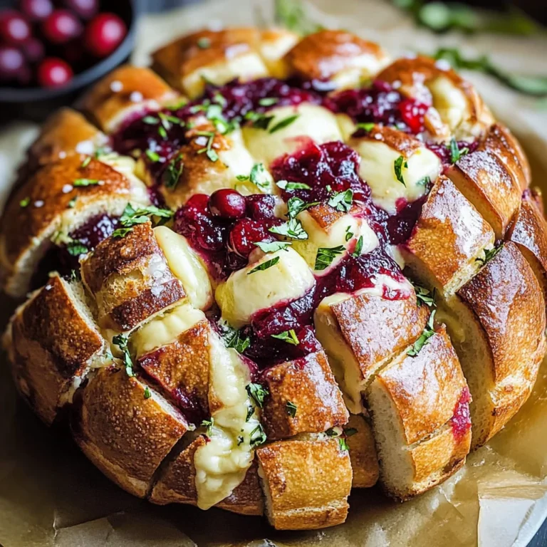 Cranberry Brie Pull-Apart Bread