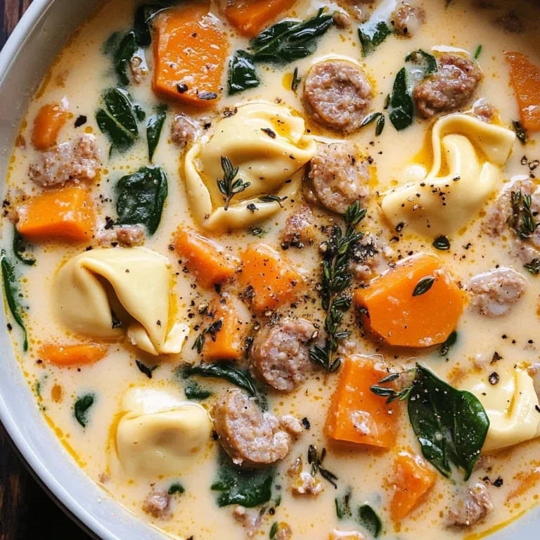 Creamy Sausage Tortellini Soup