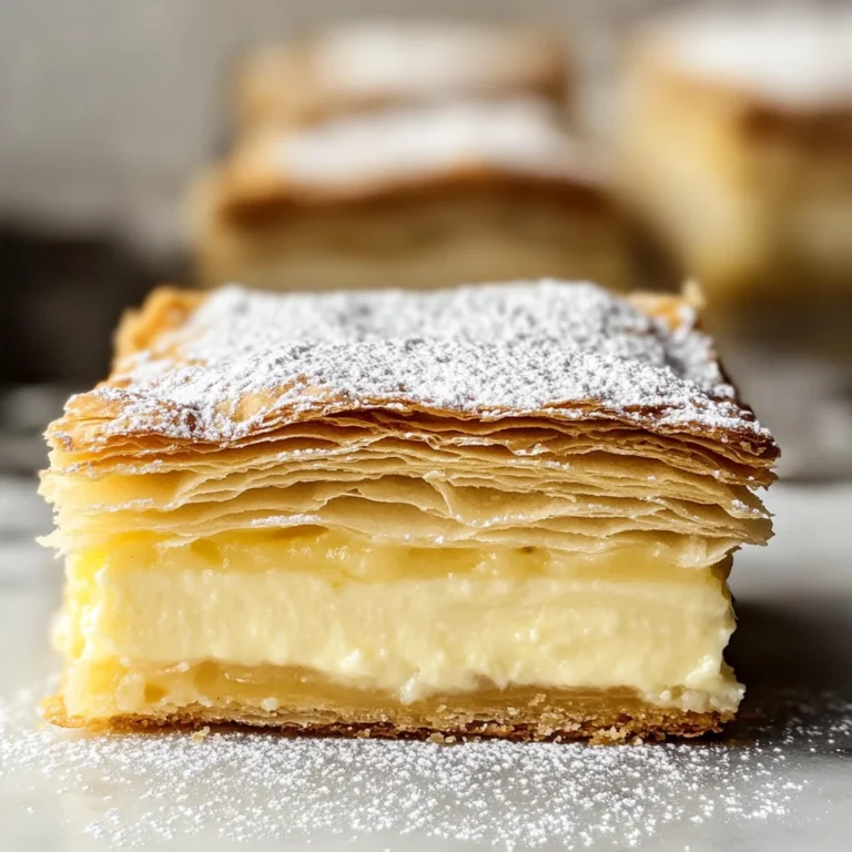 Creamy Vanilla Slice with Flaky Puff Pastry