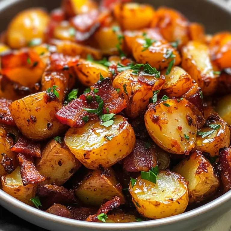 Crispy Bacon Honey Roasted Potatoes