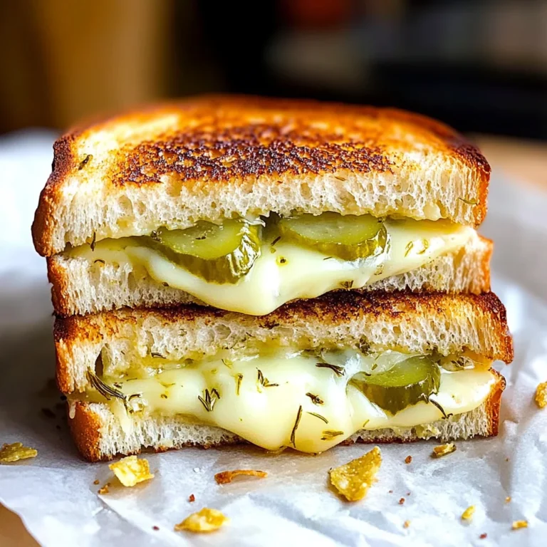 Crispy Dill Pickle Grilled Cheese Sandwich - theamazingfood