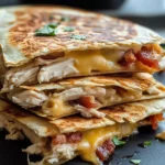 Easy Chicken Turkey Bacon Ranch Quesadilla