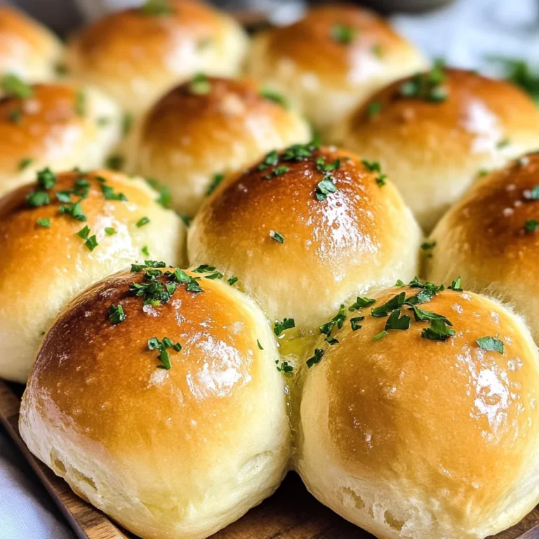 Easy Garlic Butter Dinner Rolls