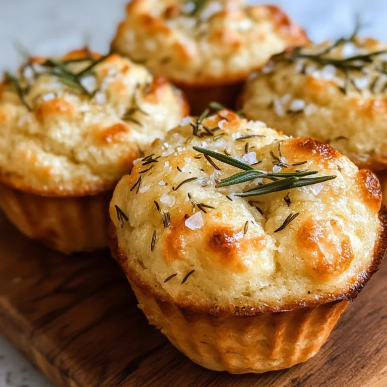 Easy Garlic Rosemary Focaccia Muffins