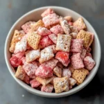 Easy Strawberry Shortcake Puppy Chow