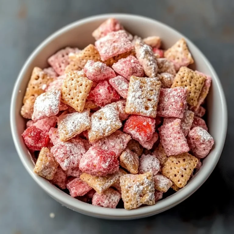 Easy Strawberry Shortcake Puppy Chow