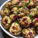 Festive Cranberry Turkey Stuffing Balls