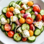 Fresh Cucumber Caprese Salad