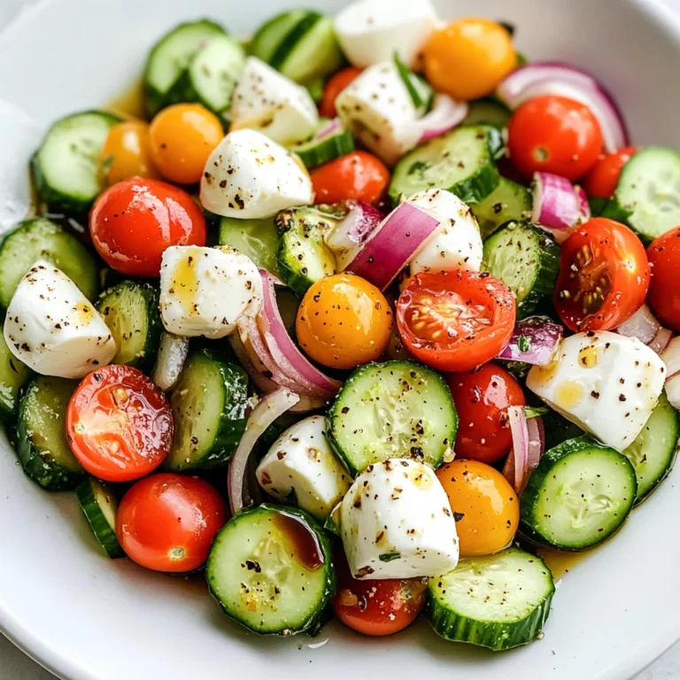 Fresh Cucumber Caprese Salad