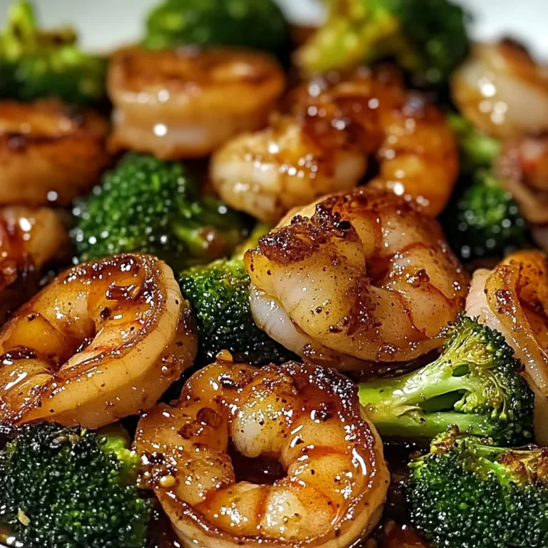 Honey Garlic Shrimp Roasted Broccoli