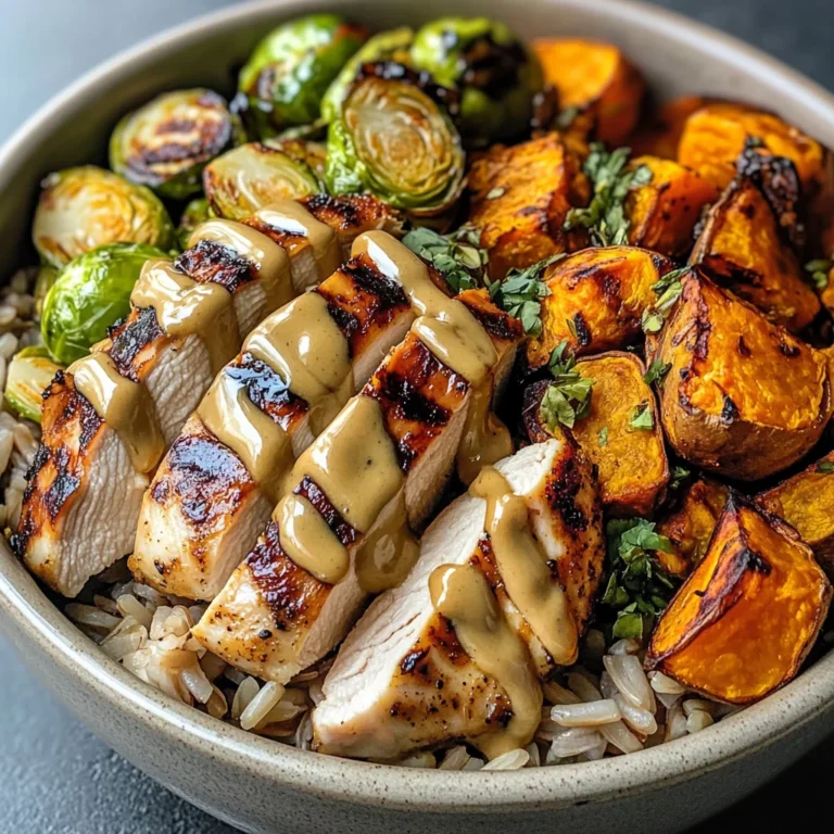 Maple Dijon Chicken & Roasted Sweet Potato Bowls