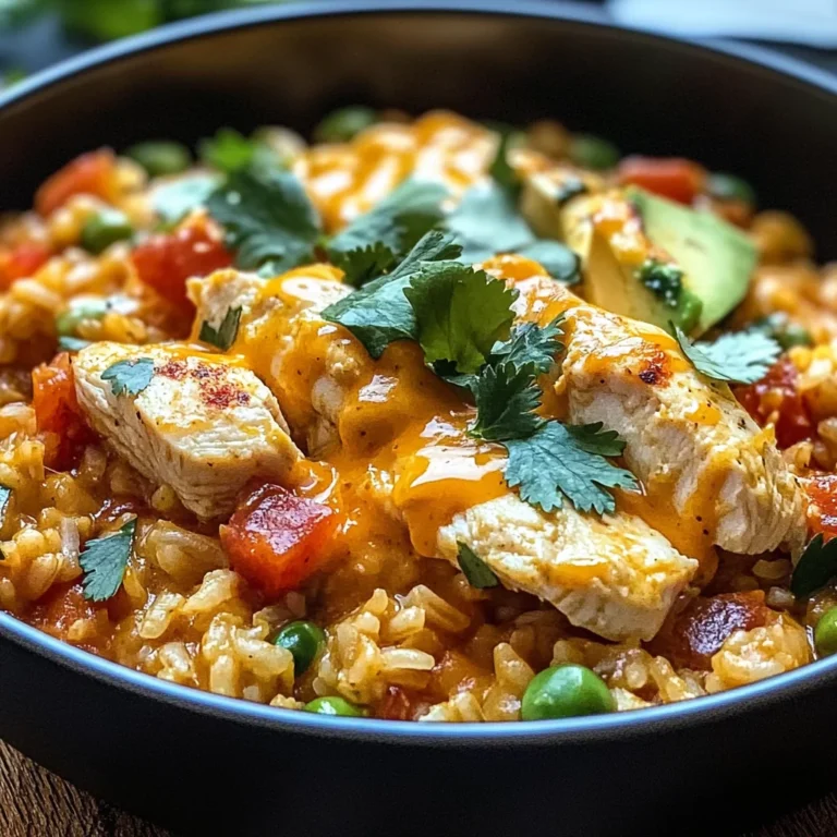 One Pot Queso Chicken and Rice : Easy Comfort Food