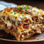 Parmesan Garlic Turkey Bacon Cheeseburger Lasagna Recipe