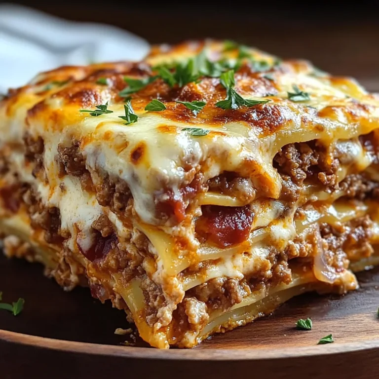 Parmesan Garlic Turkey Bacon Cheeseburger Lasagna Recipe