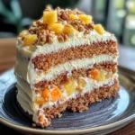 Pineapple Carrot Cream Cake : Moist & Tropical
