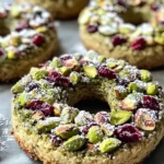 Pistachio Cranberry Wreath Cookies